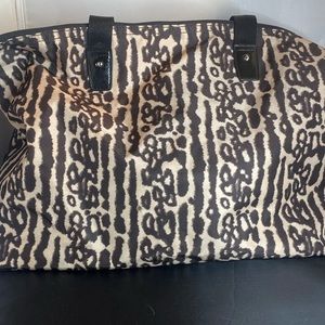 Coach leopard print travel bag
